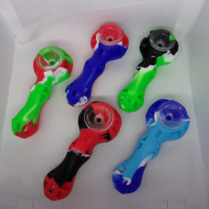 Large Chunky Silicone & Glass Pipe